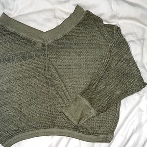 Free people green tshirt